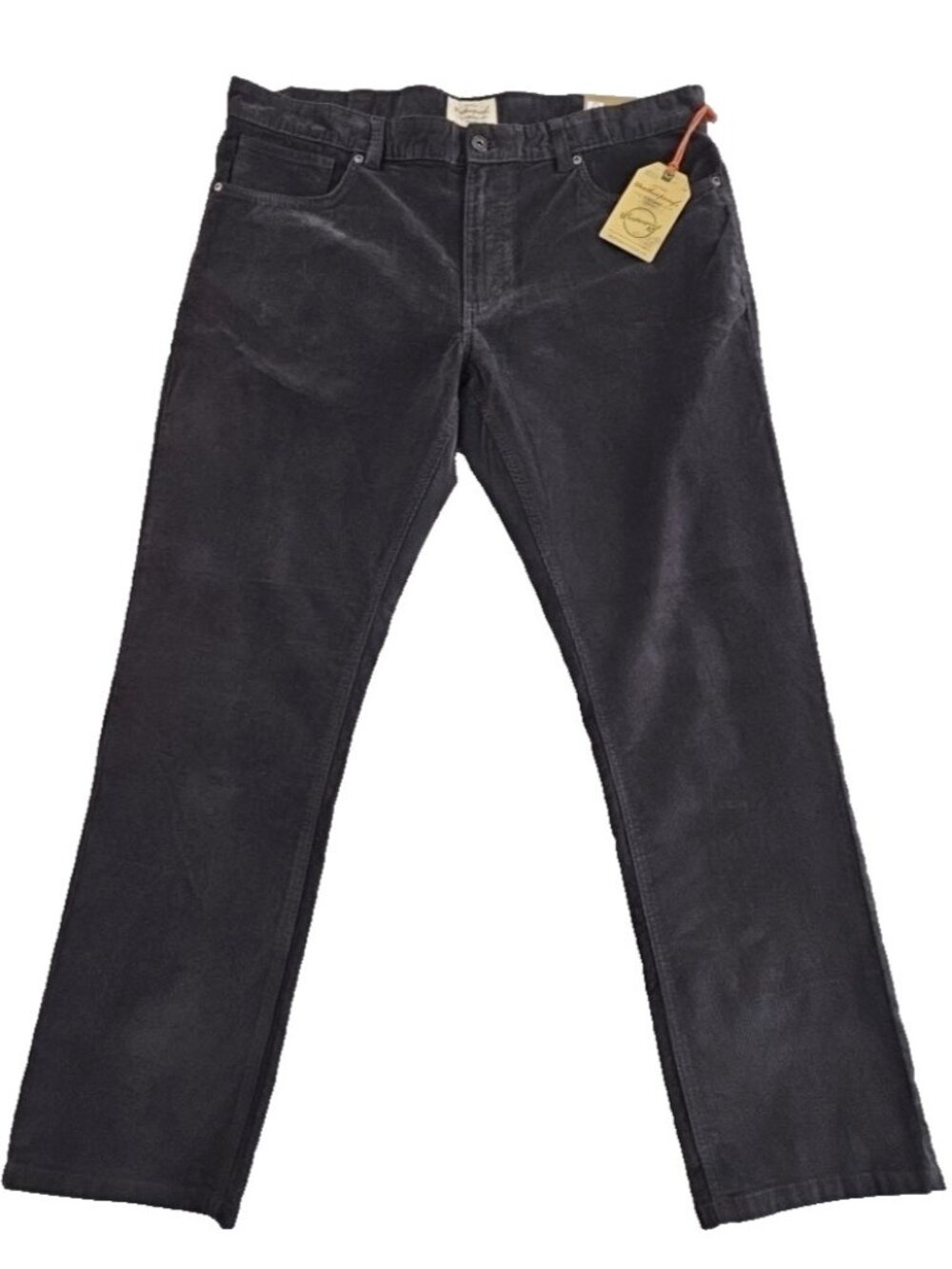 Weatherproof Vintage Corduroy Jeans Men's 38x30 Gray Straight Fit Stretch NEW